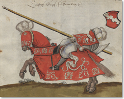 Der turnierfähige Adel gehörte zur höchsten sozialen Gruppe im Herzogtum Bayern. Christoph Graf zu Ortenburg im Turnierbuch Herzog Wilhelms IV.