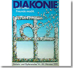 Titel : Plakat zur Opferwoche, 1991 - Bildbeschreibung : Das Diakonische Werk führt zweimal im Jahr große öffentliche Sammlungsaktionen durch. Die Erträge dienen der Finanzierung diakonischer Arbeit. - Bildnachweis : Diakonisches Werk Bayern, Nürnberg