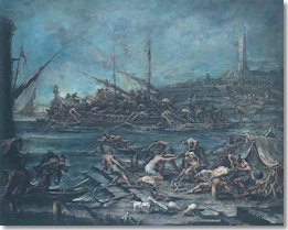 Verladung von Galeerensklaven im Hafen von Genua, © Cliché du Musée des Beaux-Arts de Bordeaux / photographe Lysiane Gauthier