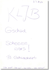 Seite aus dem Besucherbuch