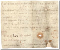 Ostarrîchi-Urkunde<br><br>Die Taufe Österreichs – Urkunde Ottos III. für Bischof Gottschalk von Freising, 1. November 996, so genannte „Ostarrîchi-Urkunde“.<br><br>In der Schenkungsurkunde Kaiser Ottos III. (König 983, Kaiser 996-1002) an die Freisinger Kirche überträgt der Kaiser dem Freisinger Bischof Gottschalk (gest. 1005) den in königlichem Besitz befindlichen Ort „Nuuanhova“ (Neuhofen an der Ybbs, heute Niederösterreich) sowie dreißig in unmittelbarer Umgebung liegende königliche Hufen „in der Gegend, die in der Volkssprache Ostarrîchi heißt“. Mit dem althochdeutschen Wort „ostarrichi“ übersetzte der Schreiber der Urkunde die zuvor für das „östliche Gebiet“ gebräuchliche lateinische Wendung „regio orientalis“. Dieser Akt gilt als die „Taufe“ Österreichs, von der an sich der Name nach und nach einbürgerte.<br><br>Urkunde Ottos III. für Bischof Gottschalk von Freising Pergament, 1. November 996<br><br>© Bayerisches Hauptstaatsarchiv, München<br><br>Verwendung nur im Rahmen der Berichterstattung zur Bayerisch-Oberösterreichischen Landesausstellung 2012.<br>Abdruck honorarfrei, Beleg erbeten (HdBG, Pf 101751, 86007 Augsburg)