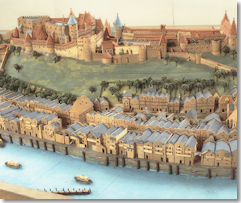 Modell der Stadt und Burg Burghausen<br><br>Detailgetreues Modell der Stadt und Burg Burghausen von dem Straubinger Drechslermeister Jakob Sandtner aus dem Jahr 1574.<br><br>Die erste urkundliche Erwähnung Burghausens stammt aus dem Jahr 1024. Otto II. verlieh dem Maut- und Marktort 1235 das Stadtrecht. Das Stadtmodell verdeutlicht den unmittelbaren Zusammenhang von Stadt, Burg und Fluss in beeindruckender maßstabsgetreuer Detailgenauigkeit. Herzog Albrecht V. holte den Straubinger Drechsler Jakob Sandtner, der mit einem Modell der Stadt Straubing auf sich aufmerksam gemacht hatte, nach München und beauftragte ihn, die bedeutendsten Städte des Herzogtums, München, Landshut, Ingolstadt und Burghausen, in Modellen zu erfassen.<br><br>Detailgetreues Modell der Stadt und Burg Burghausen von Jakob Sandtner Lindenholz; 1574 (Kopie des Originals) Stadtmuseum, Burghausen (Original im Bayerischen Nationalmuseum, München).<br><br>© Digitalbild: Stadt Burghausen<br><br>Verwendung nur im Rahmen der Berichterstattung zur Bayerisch-Oberösterreichischen Landesausstellung 2012.<br>Abdruck honorarfrei, Beleg erbeten (HdBG, Pf 101751, 86007 Augsburg)