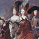 Die Reiherjagd war ein Privileg des Landesherrn. Kurfürst Max Emanuel (1679-1726) ist hier auf der Jagd dargestellt.