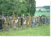 Jüdischer Friedhof Hainsfahrt; die Grabsteine sind nach Westen mit deutscher, nach Osten, in Richtung Jerusalem, mit hebräischer Inschrift versehen (Foto: Arbeitskreis N�rdlinger Ries / Zentrum für allgemeine wissenschaftliche Weiterbildung der Universität Ulm)