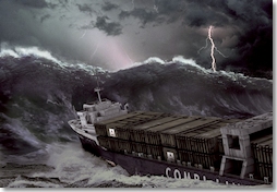 Eine Riesenwelle führte 1978 zum Untergang des 261m langen Frachtschiffs "München". Die ganze Besatzung kam dabei ums Leben. Das Schiff ist bis heute unauffindbar. (Foto: © BBC Photo Library)