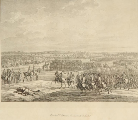 Nach und nach kamen größere Truppenabtheilungen hinzu, und das Gefecht bekam eine bedeutendere Ausdehnung; es dauerte bis gegen Abend. Man stieß auf zahlreiche russische Colonnen, welche Stand hielten und ihre Stellung tapfer vertheidigten. Allein sie wurden bis hinter Ostrowno zurückgedrängt und verloren viele Leute an Todten, Verwundeten und Gefangenen, auch viel Kriegsmaterial, darunter einige Kanonen.