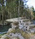 Aus einem einzelnen Granitblock bestehender Steg �ber die Erlau bei Kelchham (Gemeinde Thyrnau), errichtet 1928