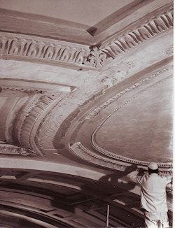 Stuckarbeiten an der Decke der Michaelskirche, © Staatliches Bauamt München I