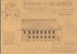 Planansicht von der Ostseite, © Evangelisch-lutherische Landeskirchenstelle Ansbach